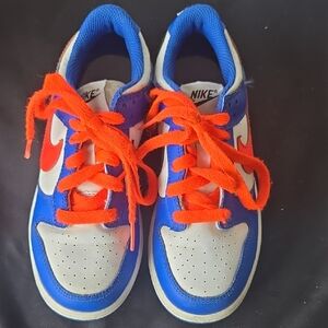 Nike Kids Sneakers in Blue, White, and Red